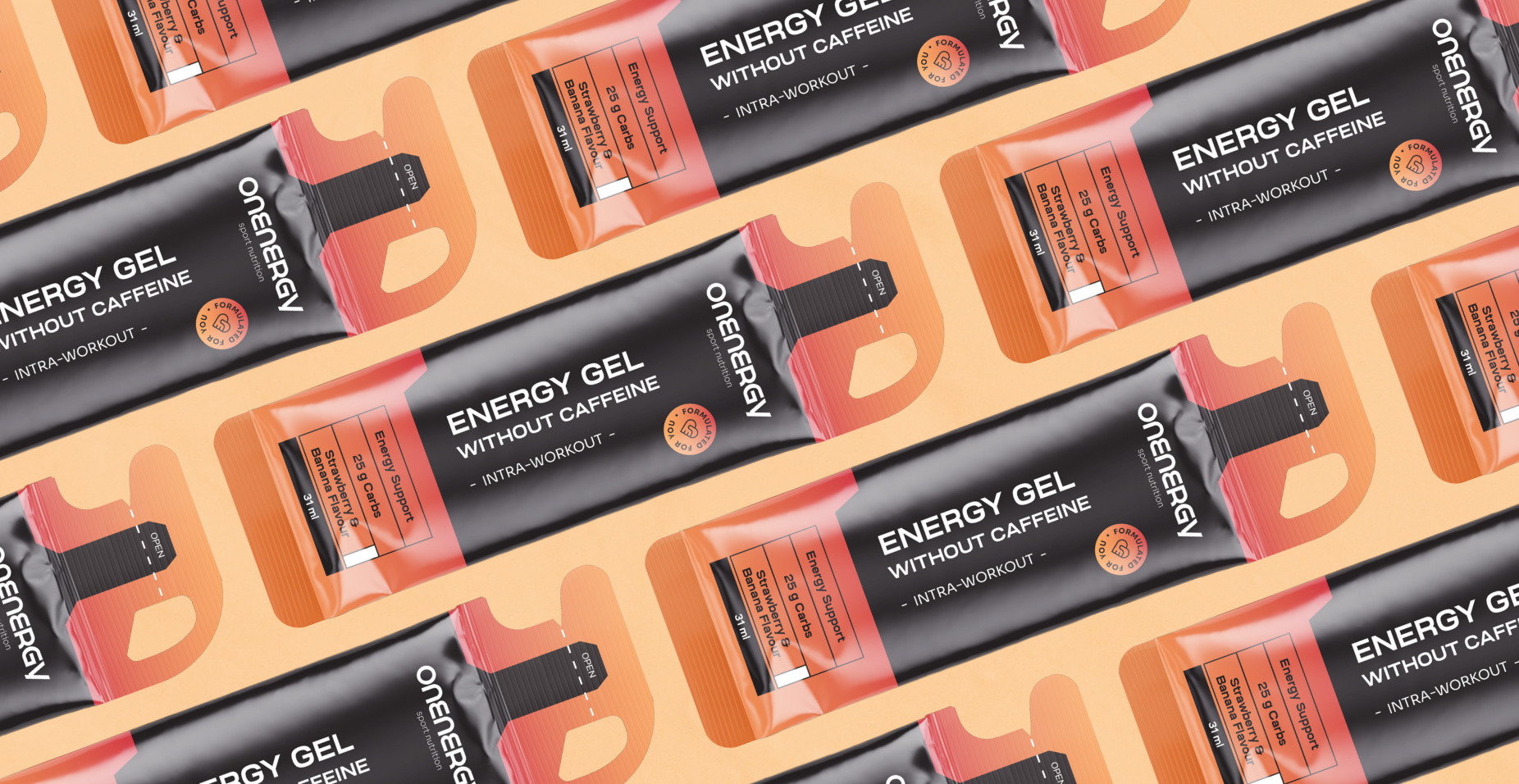 Energetický gel bez kofeinu – jahoda a banán