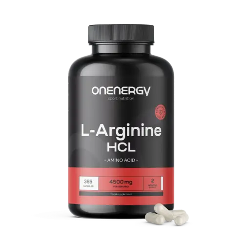 L-arginin HCL 4500 mg, 365 kapslí