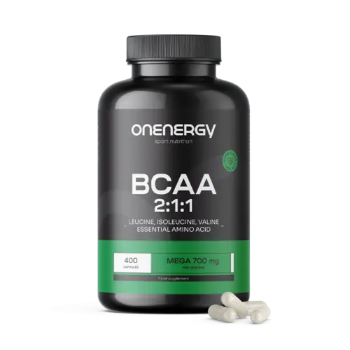 BCAA 2:1:1 Mega 700 mg, 400 kapslí