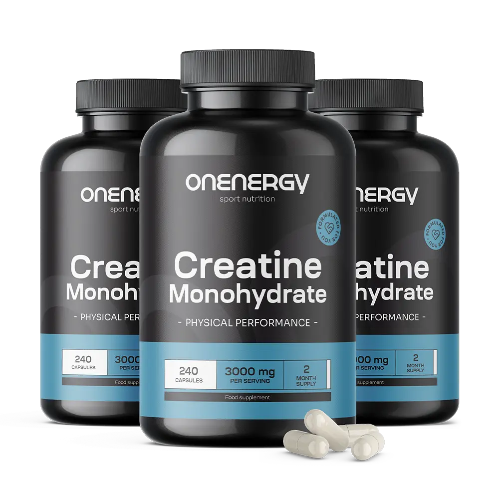 3x Kreatin monohydrát 3000 mg