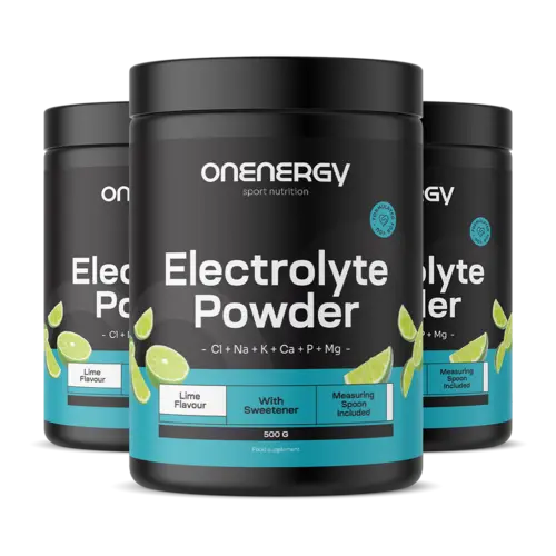 3x Elektrolyty v prášku – limetka, dohromady 1500 g