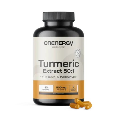Kurkuma 500 mg – výtažek, 180 kapslí
