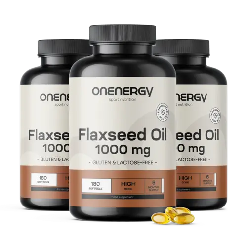 3x Lněný olej 1000 mg, dohromady 540 měkkých kapslí