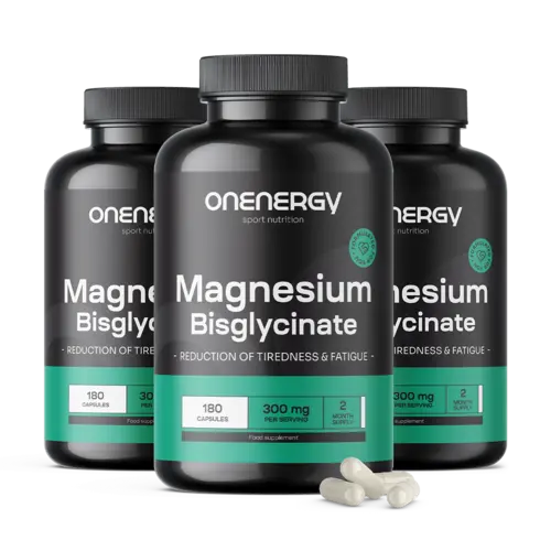 3x Magnézium bisglycinát 300 mg, dohromady 540 kapslí