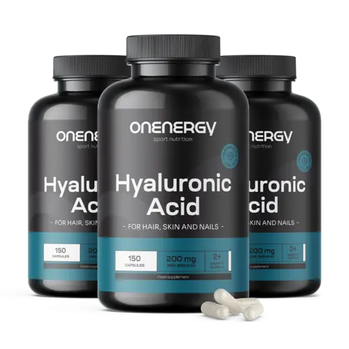 3x Kyselina hyaluronová 200 mg, dohromady 450 kapslí