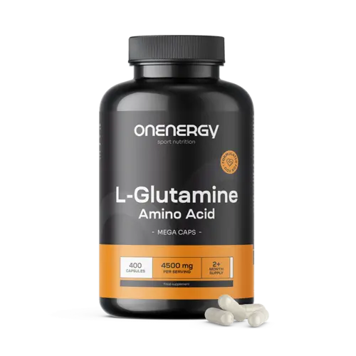 L-glutamin 4500 mg MEGA CAPS, 400 kapslí