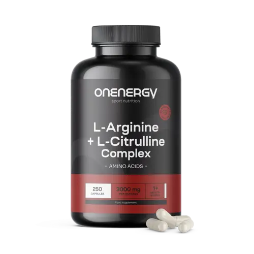 L-arginin + L-citrulin komplex 3000 mg, 250 kapslí