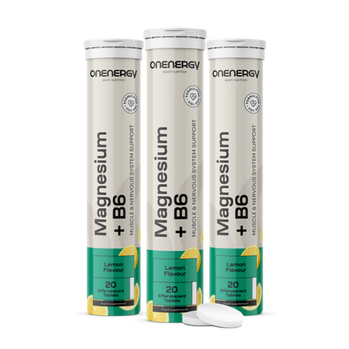 3x Magnézium + vitamín B6 - šumivé tablety, dohromady 60 šumivých tablet