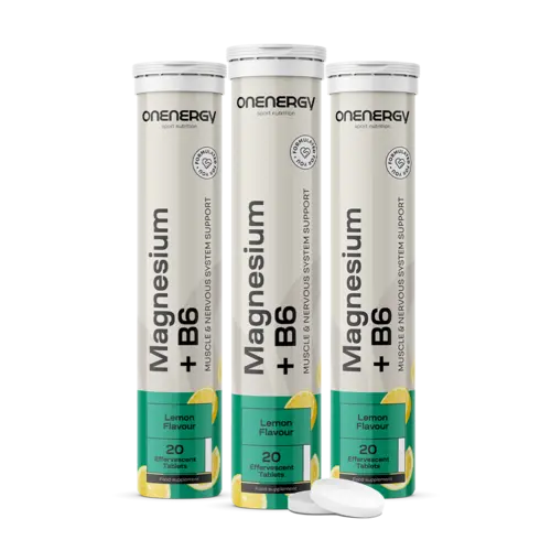 3x Magnézium + vitamín B6 - šumivé tablety, dohromady 60 šumivých tablet