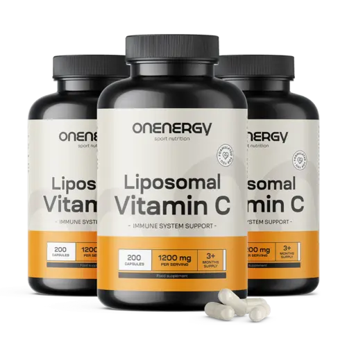 3x Lipozomální vitamín C 1200 mg, dohromady 600 kapslí