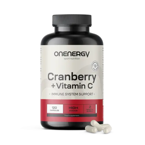 Výtažek brusinky s vitamínem C, 120 kapslí