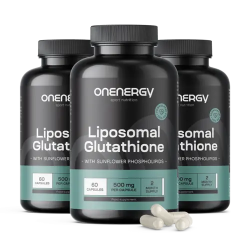 3x Lipozomální glutathion 500 mg, dohromady 180 kapslí