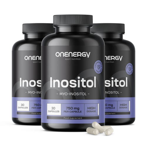 3x Inositol 750 mg, dohromady 90 kapslí