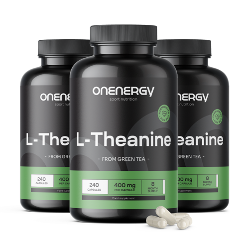 3x L-theanin 400 mg, dohromady 720 kapslí