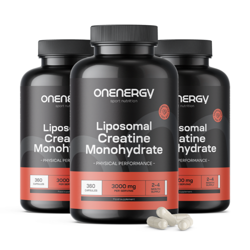 3x Lipozomální kreatin monohydrát 3000 mg, dohromady 1080 kapslí