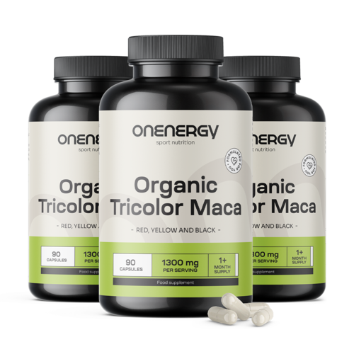 3x BIO Tricolor maca, dohromady 270 kapslí