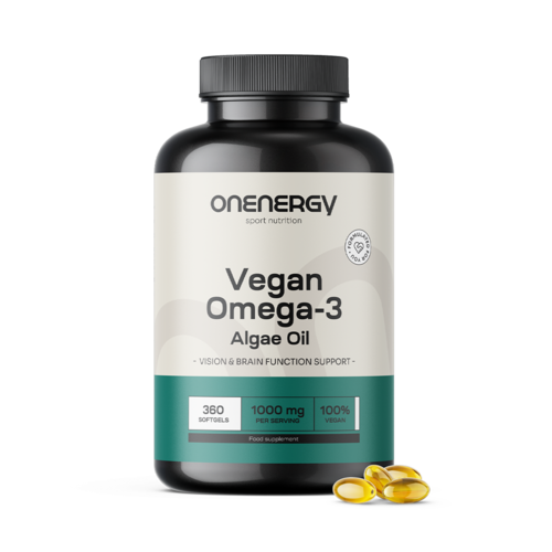 Veganské omega-3 z řas 1000 mg, 360 měkkých kapslí