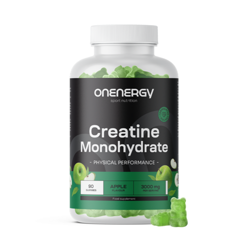 Kreatin monohydrát 3000 mg – jablko, 90 gumových bonbonů