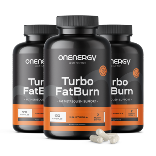 3x Turbo FatBurn, dohromady 360 kapslí